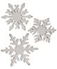 Picture of Distressed Chunky Wooden Snowflake Sitters, 3/Set