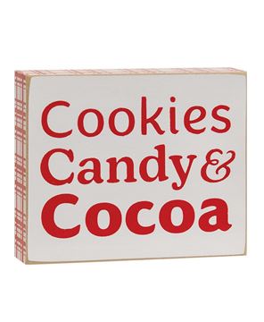 Picture of Cookies Candy & Cocoa Box Sign