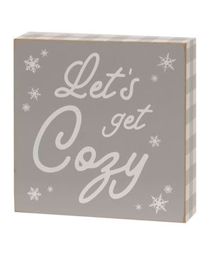 Picture of Let's Get Cozy Wooden Box Sign