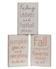 Picture of Fall is My Favorite Season Distressed Wooden Block, 3 Asstd.