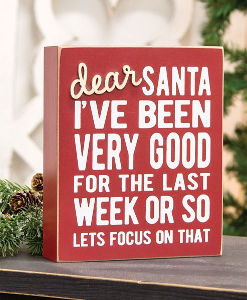 Picture of Dear Santa, I've Been Very Good Box Sign
