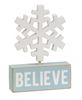 Picture of Wooden Snowflake on Believe Block