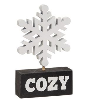 Picture of Wooden Snowflake on "Cozy" Base