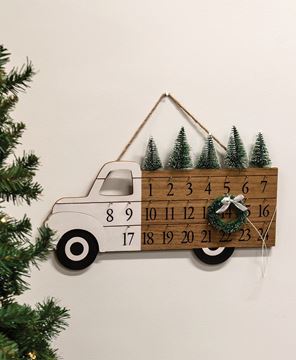 Picture of Woodland Tree Truck Christmas Calendar Hanger