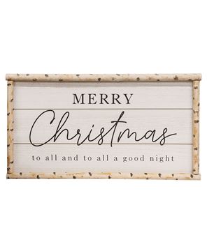 Picture of Merry Christmas To All Woodland Birch Wood Sign