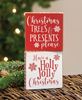 Picture of Holly Jolly Christmas Trees Square Block, 2 Asstd.