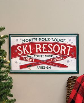 Picture of North Pole Lodge Ski Resort Metal Sign