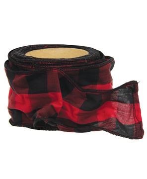 Picture of Wired Black & Red Buffalo Check Ribbon, 3" x 9 Yds