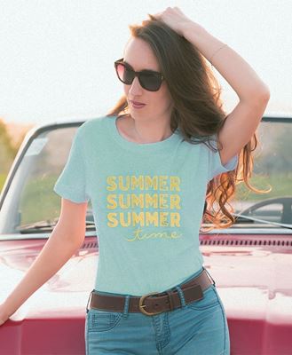 Picture of Summer Time T-Shirt, Heather Mint