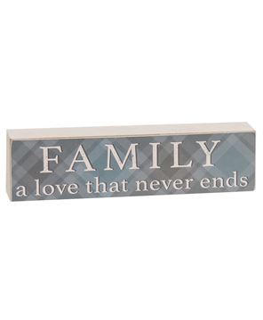 Picture of Family A Love That Never Ends Plaid Block