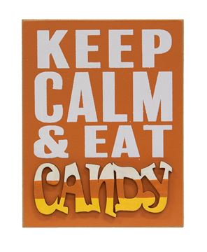 Picture of Keep Calm & Eat Candy Block Sign