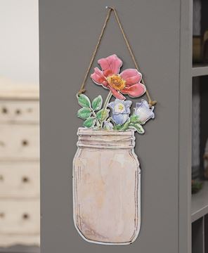 Picture of Floral Jar Metal Hanging Sign