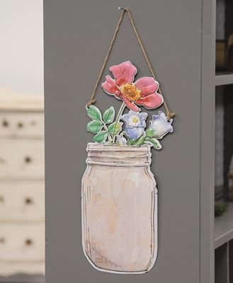 Picture of Floral Jar Metal Hanging Sign