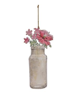 Picture of Floral Vase Metal Hanging Sign