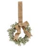 Picture of Flocked Boxwood Wreath w/Burlap Bow
