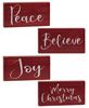 Picture of Holiday Script Red Word Block, 4 Asstd.