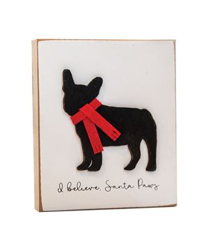 Picture of I Believe, Santa Paws Frenchie Block