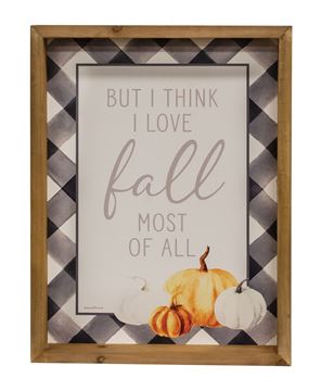 Picture of I Love Fall Most Of All Wood Shadowbox