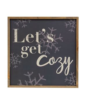 Picture of Let's Get Cozy Snowflake Frame