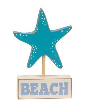 Picture of Starfish on "Beach" Wooden Sitter