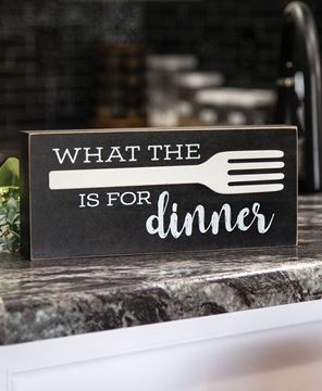 Picture of What the Fork is For Dinner Box  Sign