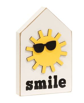 Picture of Smile Sunshine with Sunglasses Block Sitter