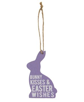 Picture of Bunny Words Wooden Ornaments, 3/Set