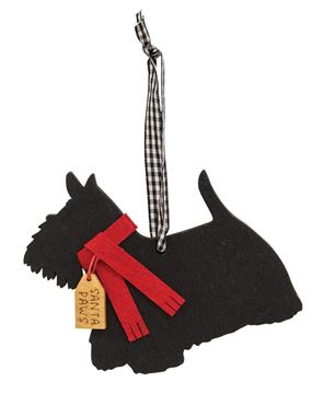 Picture of Santa Paws Scotty Dog Ornament