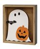 Picture of Ghosts & Goblins Box Sign With Ghost & Jack Easel, 2/Set
