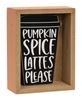 Picture of Pumpkins, Leaves Box Sign with Pumpkin Spice Chunky Sitter, 2/Set