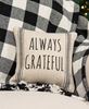 Picture of Always Grateful Striped Natural Pillow