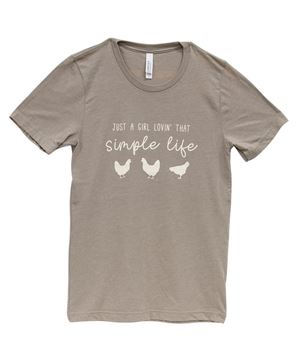 Picture of Lovin' That Simple Life T-Shirt, Heather Stone