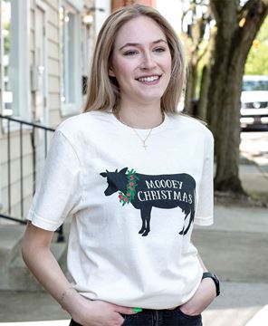 Picture of Moooey Christmas T-Shirt, Natural XXL