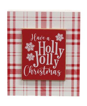 Picture of Holly Jolly Christmas Layered Plaid Block
