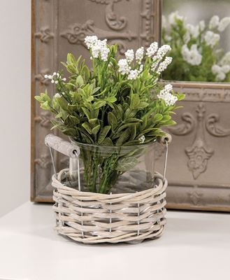 Picture of Medium Gray Willow Basket & Vase