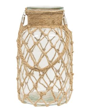 Picture of Medium Glass Vase with Rope Net