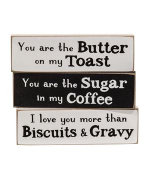 Picture of I Love You More Than Biscuits & Gravy Thin Mini Block, 3 Asstd.