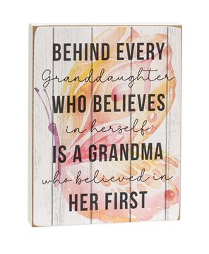 Picture of Behind Every Grandaughter Butterfly Box Sign