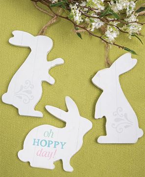 Picture of Oh Hoppy Day Easter Bunny Ornament, 3 Asstd.