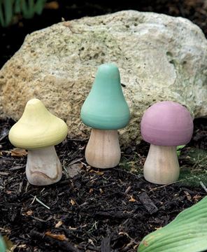 Picture of Wooden Mushrooms, 3/Set
