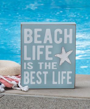 Picture of Beach Life Starfish Box Sign