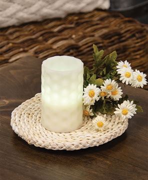 Picture of Natural Corn Husk Round Candle Mat