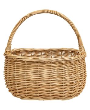 Picture of Natural Willow Oval Gathering Basket w/Handle