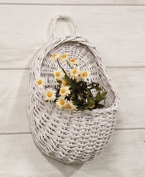 Picture of White Willow Wall Pocket Basket