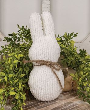 Picture of Stuffed White Chenille Bunny Ornament