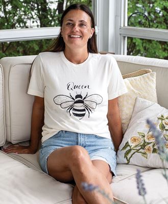 Picture of Queen Bee T-Shirt, Heather Natural