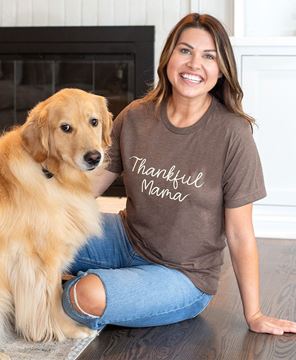 Picture of Thankful Mama T-Shirt, Heather Brown