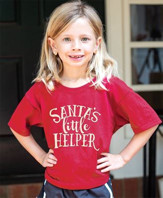 Picture of Santa's Little Helper Youth T-Shirt, Cardinal