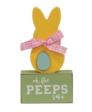 Picture of Yellow Peep Bunny on "For Peeps Sake" Sitter