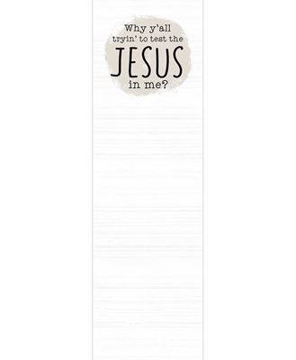 Picture of Why Y'all Trying To Test the Jesus In Me Long Notepad
